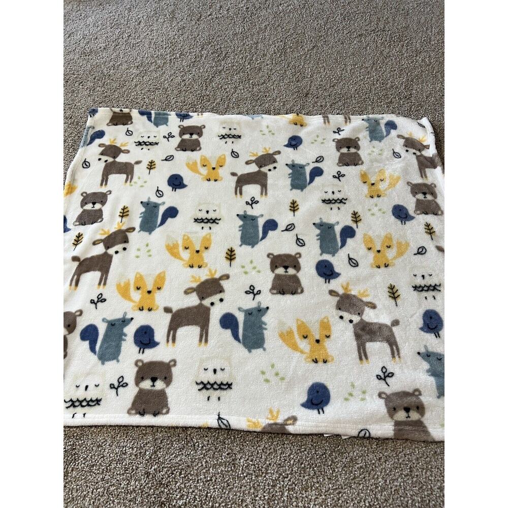 Baby Starters Baby Blanket Lovey 30 X 36 Deer Fox Bear Owl Animals